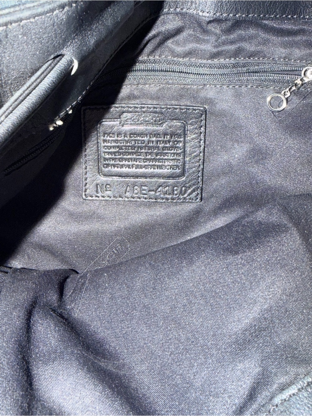 Vintage Coach 4180 Black Leather Drawstring
Bucket Bag - Picture 5 of 6
